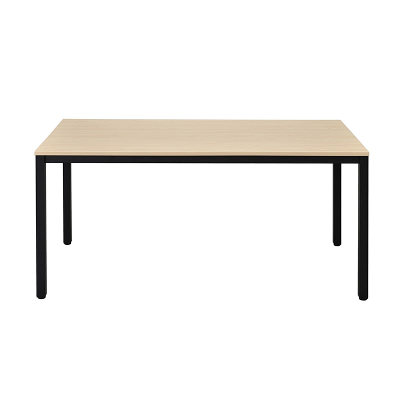 アール・エフ・ヤマカワ ミーティングテーブル W1500×D750 ナチュラル×ブラック脚 RFD2-1575NTBL 1台(ご注文単位1台)【直送品】
