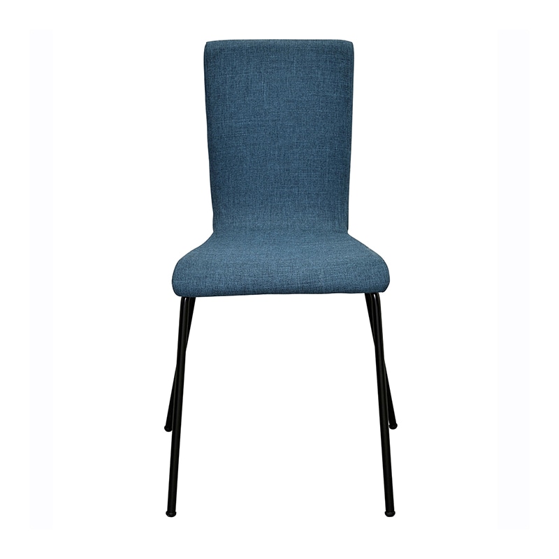 アール・エフ・ヤマカワ ファブリックチェア2　ブラック脚 モスブルー2 RFC-FPMBL2BF 1台（ご注文単位1台）【直送品】