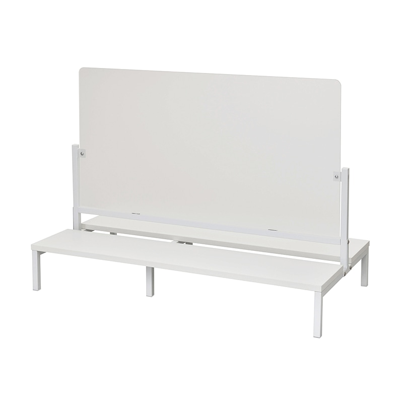 アール・エフ・ヤマカワ 対面机上台 W950 フロストパネル付 ホワイト RFTR-DTP95WH-FR 1台(ご注文単位1台)【直送品】