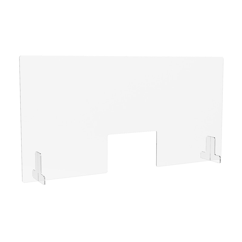 アール・エフ・ヤマカワ 机上アクリルパネル透明　窓付　W1200×H600  AFP-1260 1台（ご注文単位1台）【直送品】