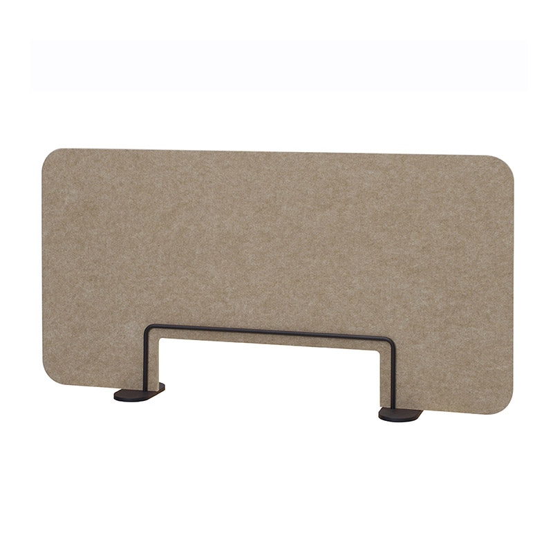 アール・エフ・ヤマカワ フェルトデスクトップパネル　W950×H500 ベージュ×ブラック　R型　置き式 RFFDP-R95BE-TBK 1台（ご注文単位1台）【直送品】