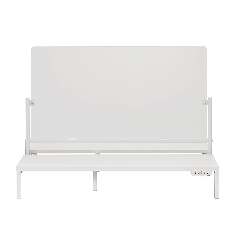 アール・エフ・ヤマカワ 対面机上台　W950　フロストパネル付 ホワイト　2ヶ口コンセント2個付 RFTR-DTP95WH-FRNC 1台（ご注文単位1台）【直送品】