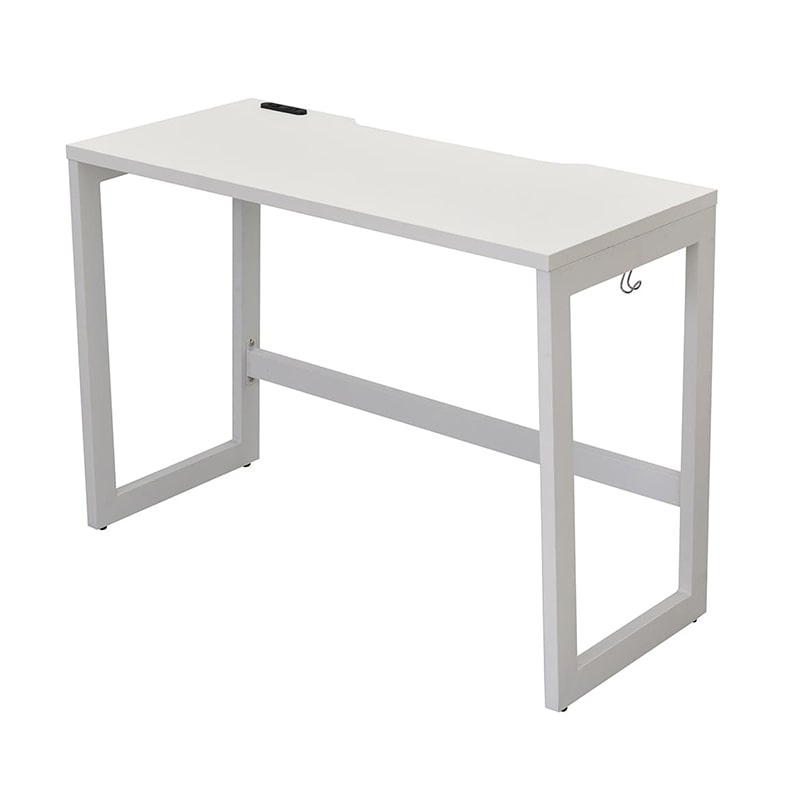 アール・エフ・ヤマカワ リスム　デスク　W1000×D450 ホワイト×ホワイト　コンセント付 脚2ヶ口　RFFLD-1045WH-WL 1台（ご注文単位1台）【直送品】