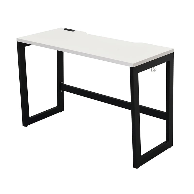 アール・エフ・ヤマカワ リスム　デスク　W1000×D450 ホワイト×ブラック　コンセント付 脚2ヶ口　RFFLD-1045WH-BL 1台（ご注文単位1台）【直送品】