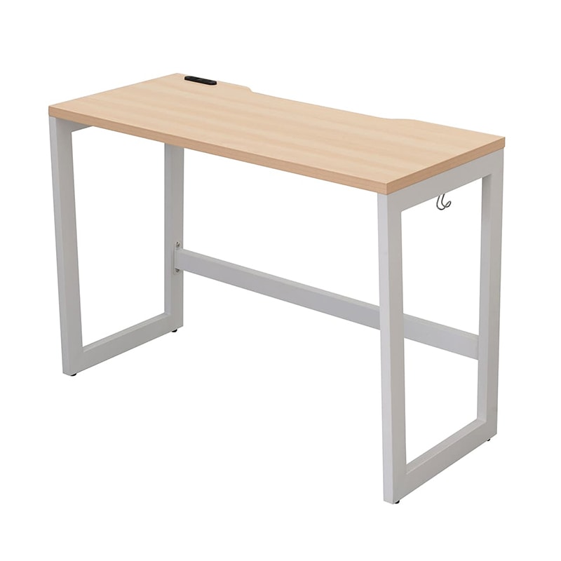 アール・エフ・ヤマカワ リスム　デスク　W1000×D450 ナチュラル×ホワイト　コンセント付 脚2ヶ口　RFFLD-1045NA-WL 1台（ご注文単位1台）【直送品】