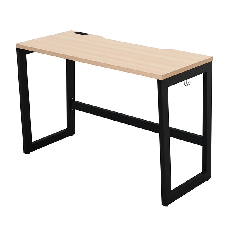 アール・エフ・ヤマカワ リスム　デスク　W1000×D450 ナチュラル×ブラック　コンセント付 脚2ヶ口　RFFLD-1045NA-BL 1台（ご注文単位1台）【直送品】