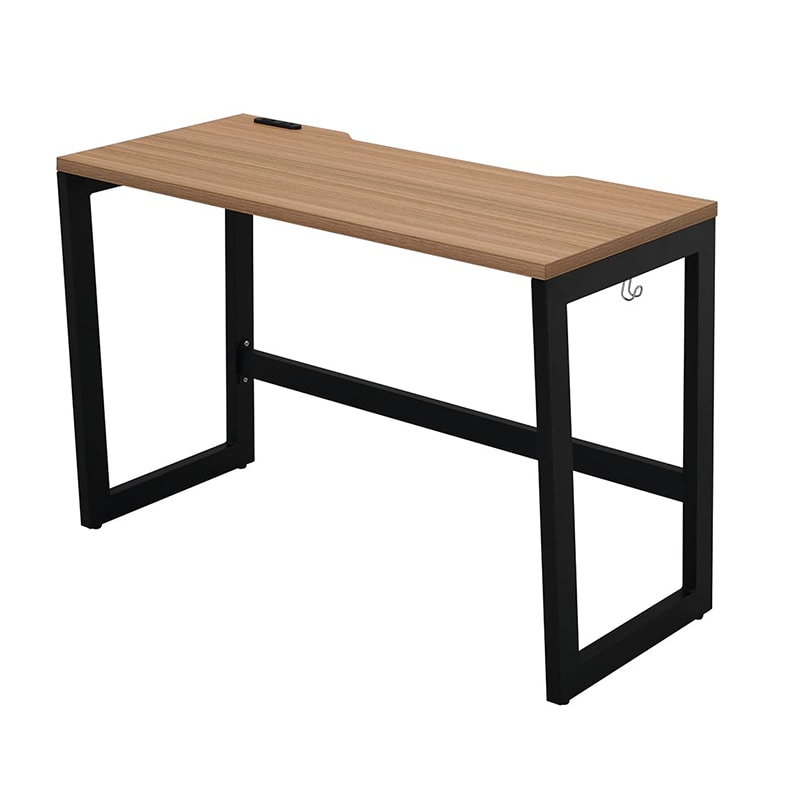 アール・エフ・ヤマカワ リスム　デスク　W1000×D450 ウォルナット×ブラック　コンセント付 脚2ヶ口　RFFLD-1045DM-BL 1台（ご注文単位1台）【直送品】