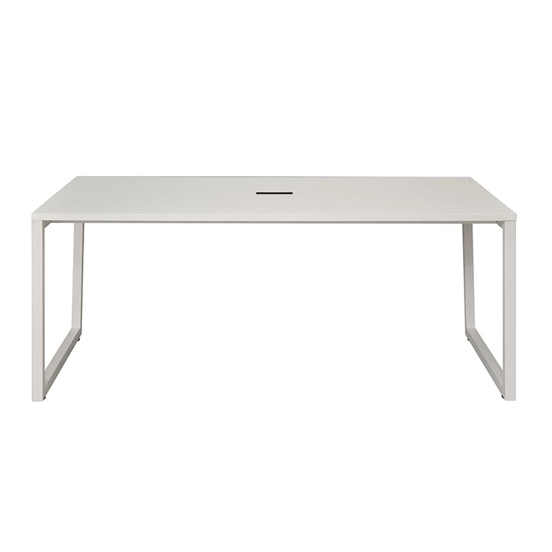 アール・エフ・ヤマカワ リスム ミーティングテーブル W1800×D900 ホワイト×ホワイト コンセント付 脚4ヶ口 RFFMT-1890WH-WL 1台(ご注文単位1台)【直送品】