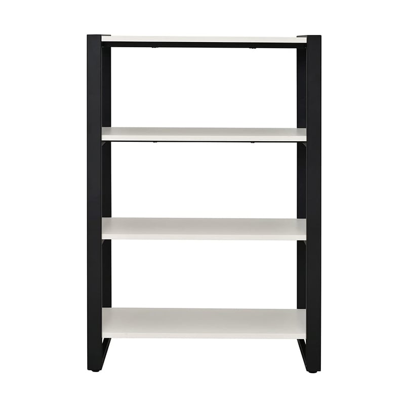 アール・エフ・ヤマカワ リスム シェルフ W800 3段 ホワイト×ブラックフレーム RFFSH-803WH-BF 1台(ご注文単位1台)【直送品】