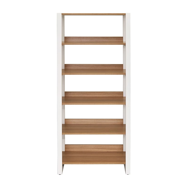 アール・エフ・ヤマカワ リスム シェルフ W800 5段 ウォルナット×ホワイトフレーム RFFSH-805DM-WF 1台(ご注文単位1台)【直送品】