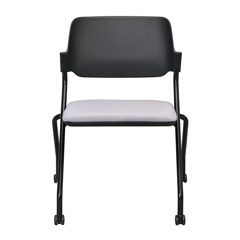 アール・エフ・ヤマカワ SYネスティングチェア　ブラック　肘無し ファブリック　ニュートラルグレー　4脚 RFC-SYBFNG-4SET 1台（ご注文単位1台）【直送品】