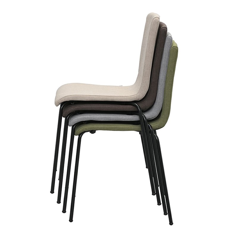 アール・エフ・ヤマカワ ファブリックチェア2　ブラック脚 モスブルー2　24脚セット RFC-FPMBL2BF-4SET 1台（ご注文単位1台）【直送品】