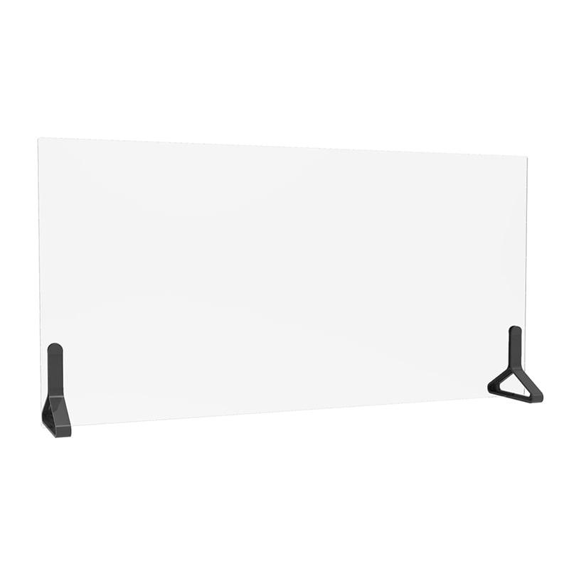 アール・エフ・ヤマカワ PINZO カラー脚 アクリル衝立 W1200×H600 ブラック PPL-1260AC-BK 1台(ご注文単位1台)【直送品】