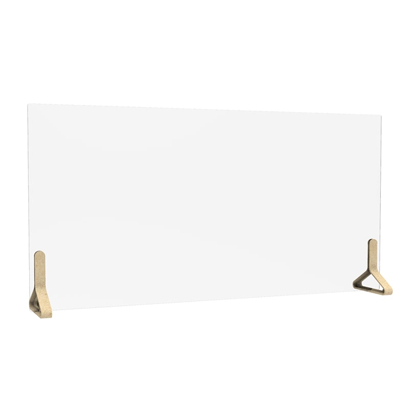 >アール・エフ・ヤマカワ PINZO カラー脚 アクリル衝立 W1200×H600 バイオプラスチック PPL-1260AC-BE 1台(ご注文単位1台)【直送品】