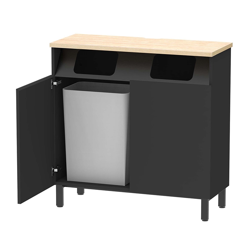 アール・エフ・ヤマカワ 収納カウンター　ダストボックスタイプ W1000×D400 RFDBC-1040NB-DB 1台（ご注文単位1台）【直送品】