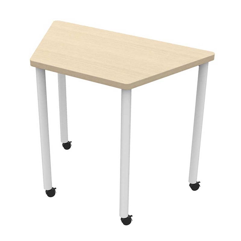 アール・エフ・ヤマカワ 研修用台形キャスターテーブル　W800×D450 ナチュラル RFJDC-8045DNA 1台（ご注文単位1台）【直送品】