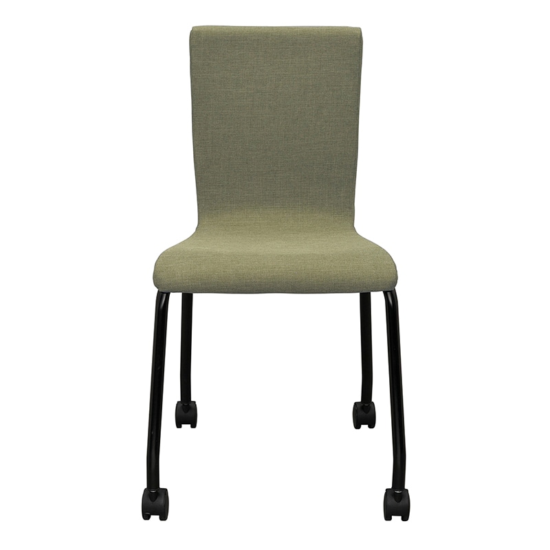 アール・エフ・ヤマカワ ファブリックキャスターチェア ブラック脚 グリーン RFC-FPCAGNBF 1台(ご注文単位1台)【直送品】