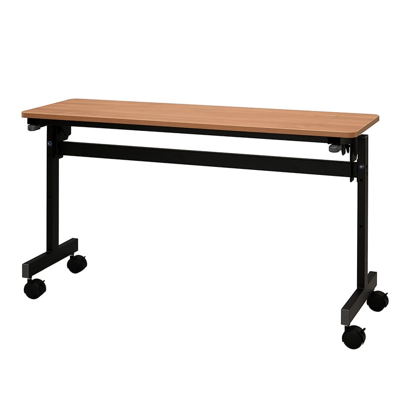 アール・エフ・ヤマカワ シンプルフォールディングテーブル3 W1200×D400 ウォルナット RFFT3-1240DM 1台(ご注文単位1台)【直送品】