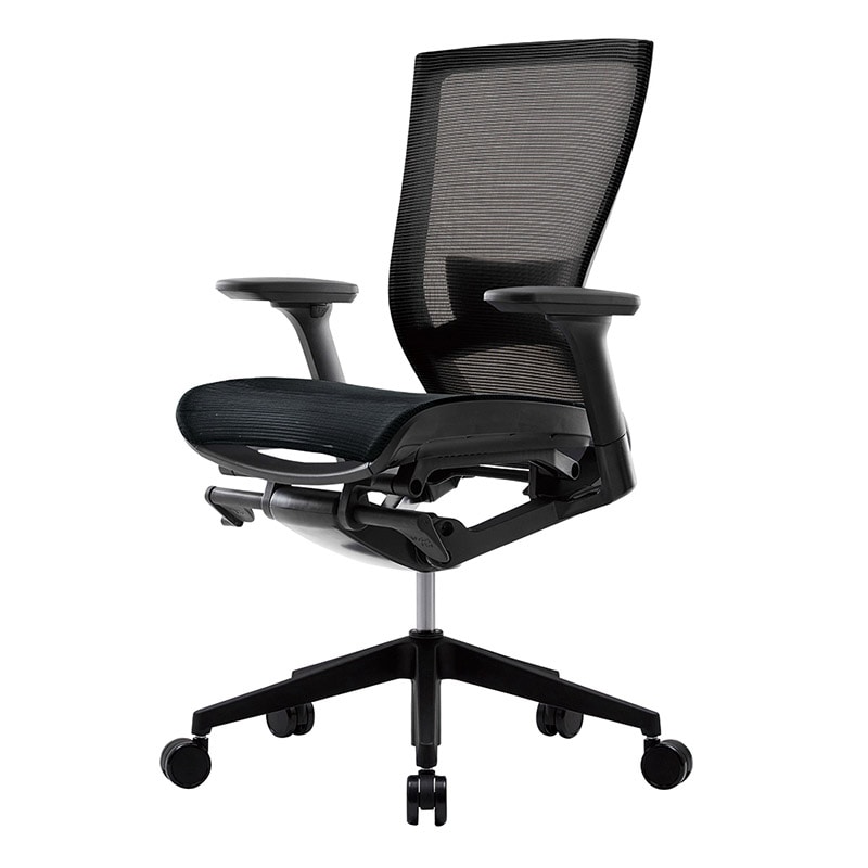 アール・エフ・ヤマカワ チェア T50air 可動肘 ランバー付 ブラック CHXRF6100AZ2D6B 1台(ご注文単位1台)【直送品】