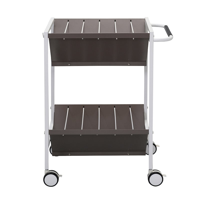 アール・エフ・ヤマカワ スチールファイルワゴン2 ブラウン RFFR2-STBR 1台（ご注文単位1台）【直送品】