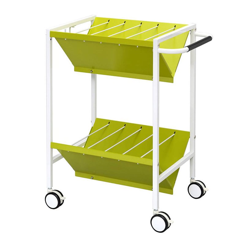 アール・エフ・ヤマカワ スチールファイルワゴン2 グリーン RFFR2-STGN 1台（ご注文単位1台）【直送品】