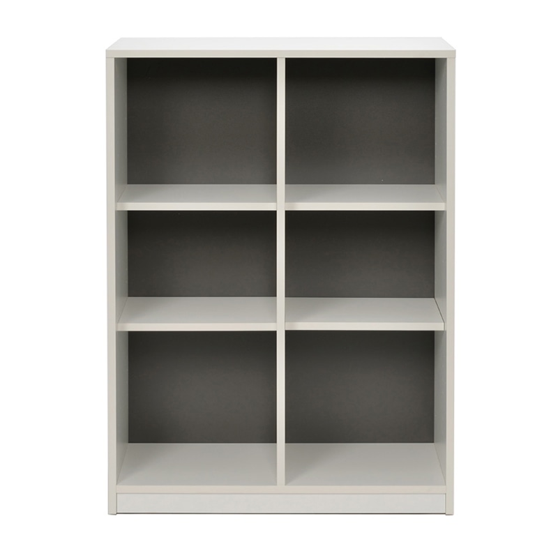 アール・エフ・ヤマカワ プリーマ3 木製格子型シェルフ 2列3段 グレー2 共通扉付き グレー2バック SHWKS3-23LDGY2 1台(ご注文単位1台)【直送品】