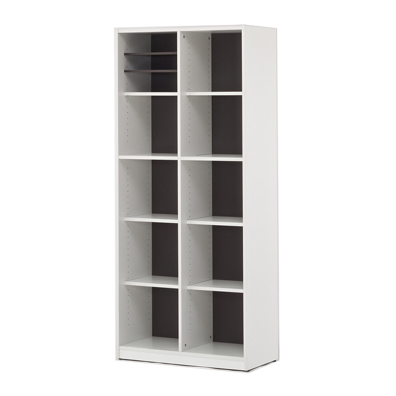 アール・エフ・ヤマカワ プリーマ3 木製格子型シェルフ 2列5段 グレー2 全面扉付き グレー2バック SHWKS3-25HDGY2 1台(ご注文単位1台)【直送品】