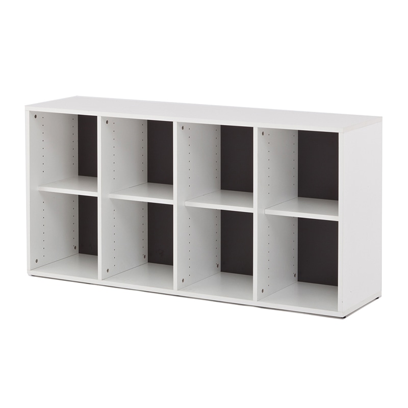 アール・エフ・ヤマカワ プリーマ3　木製格子型シェルフ　4列2段 グレー2バック SHWKS3-42WGY2 1台（ご注文単位1台）【直送品】