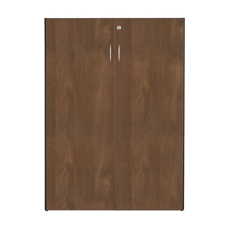 アール・エフ・ヤマカワ 可動棚ローシェルフ 共通扉付き ウォルナット2 RFLS-DM2HFD 1台(ご注文単位1台)【直送品】