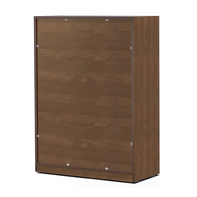 アール・エフ・ヤマカワ 可動棚ローシェルフ 共通扉付き ウォルナット2 RFLS-DM2HFD 1台(ご注文単位1台)【直送品】