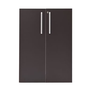 アール・エフ・ヤマカワ プリーマ2 木製シェルフ ロー グレー2 共通扉付き グレー2バック SHWLS2-LDGY2 1台(ご注文単位1台)【直送品】