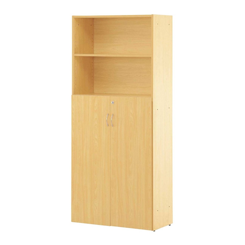 アール・エフ・ヤマカワ 可動棚ハイシェルフ2　共通扉付き ナチュラル RFHS2-NJHFD 1台（ご注文単位1台）【直送品】