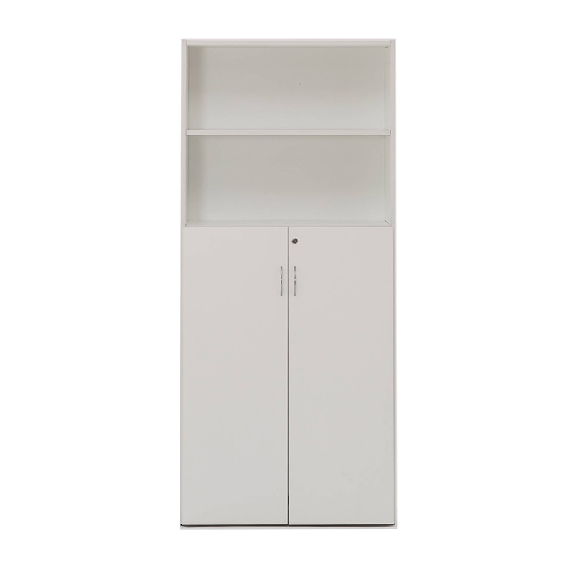 アール・エフ・ヤマカワ 可動棚ハイシェルフ2　共通扉付き ホワイト RFHS2-WJHFD 1台（ご注文単位1台）【直送品】