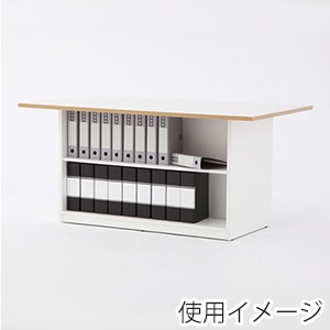 アール・エフ・ヤマカワ ストレージテーブル2 ホワイト RFSGD2-1690 1台(ご注文単位1台)【直送品】