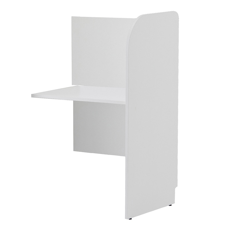 アール・エフ・ヤマカワ PCブースデスク2　増連　W700　背板あり ホワイト Z-SHPCB2-70ADBPWH 1台（ご注文単位1台）【直送品】