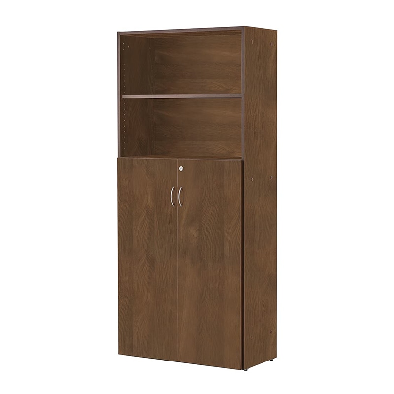 アール・エフ・ヤマカワ 可動棚ハイシェルフ2 共通扉付き ウォルナット2 RFHS2-DM2HFD 1台(ご注文単位1台)【直送品】