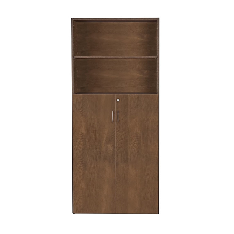 アール・エフ・ヤマカワ 可動棚ハイシェルフ2 共通扉付き ウォルナット2 RFHS2-DM2HFD 1台(ご注文単位1台)【直送品】