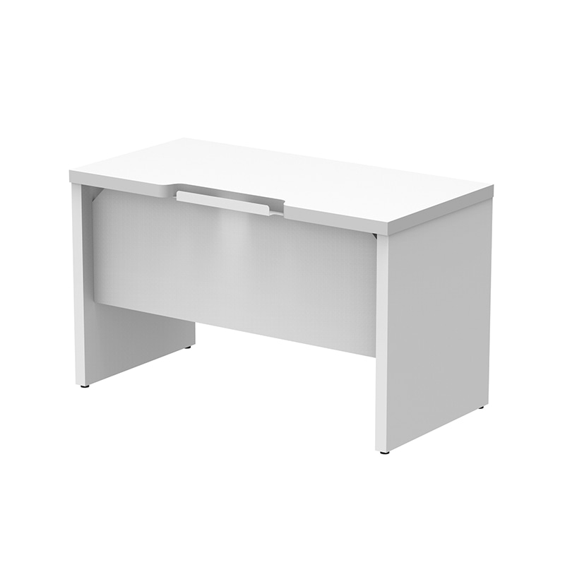 アール・エフ・ヤマカワ ソリード　フリーアドレス用ハーフデスク　W1200 ホワイト×ホワイト脚 RFTFH-1260WH-WL 1台（ご注文単位1台）【直送品】