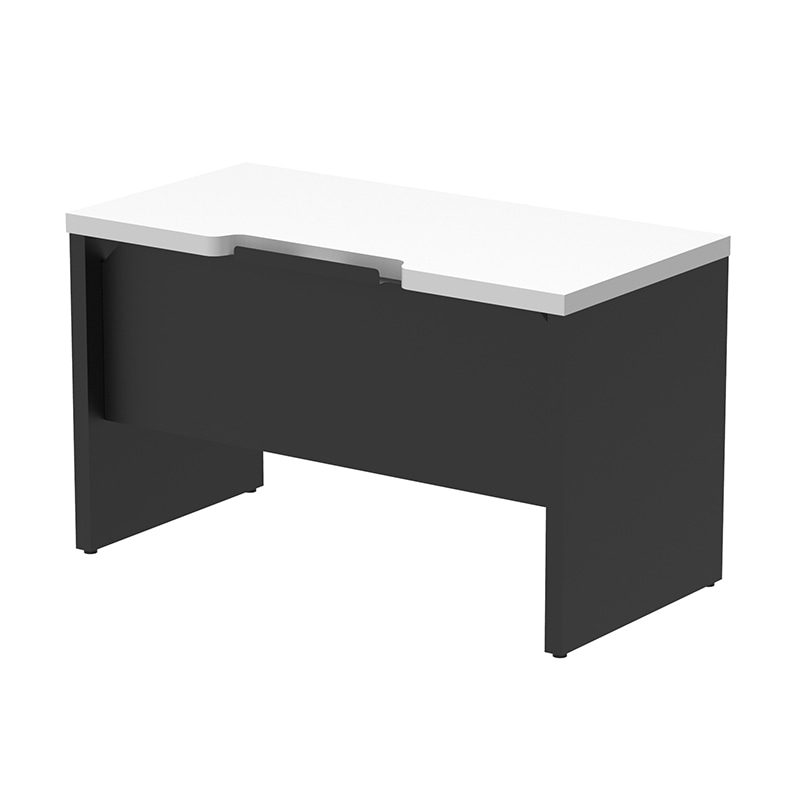 アール・エフ・ヤマカワ ソリード フリーアドレス用ハーフデスク W1200 ホワイト×ブラック脚 RFTFH-1260WH-BL 1台(ご注文単位1台)【直送品】