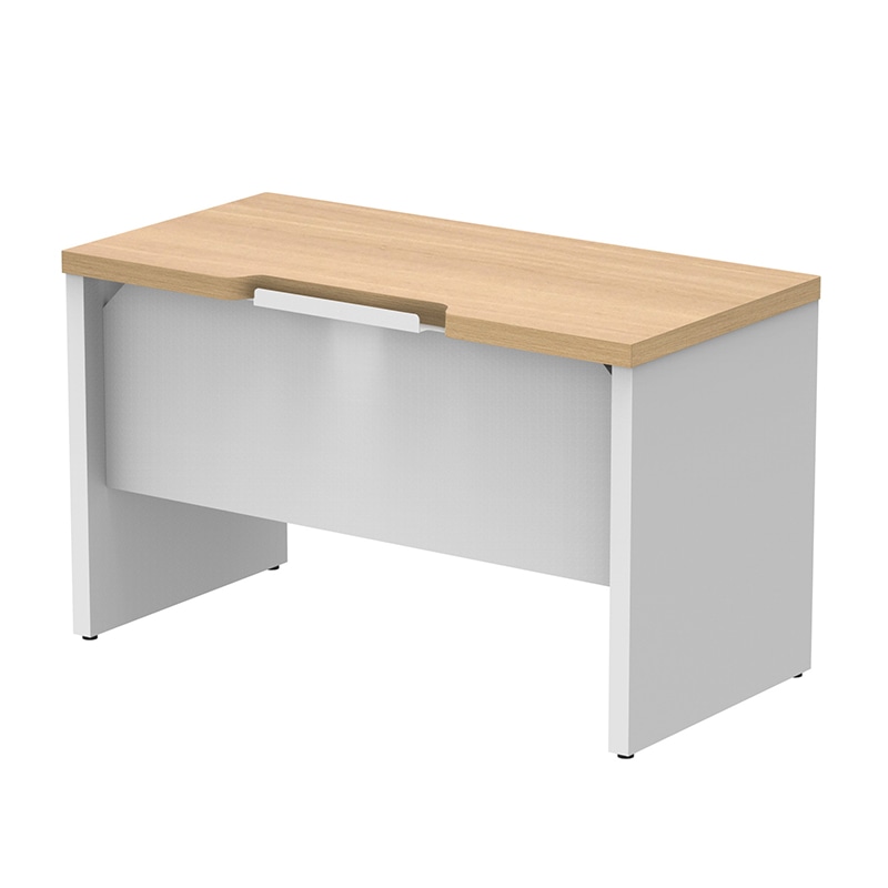 アール・エフ・ヤマカワ ソリード フリーアドレス用ハーフデスク W1200 オーク×ホワイト脚 RFTFH-1260OA-WL 1台(ご注文単位1台)【直送品】