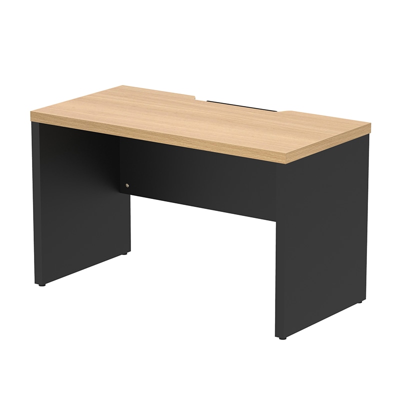 アール・エフ・ヤマカワ ソリード　フリーアドレス用ハーフデスク　W1200 オーク×ブラック脚 RFTFH-1260OA-BL 1台（ご注文単位1台）【直送品】