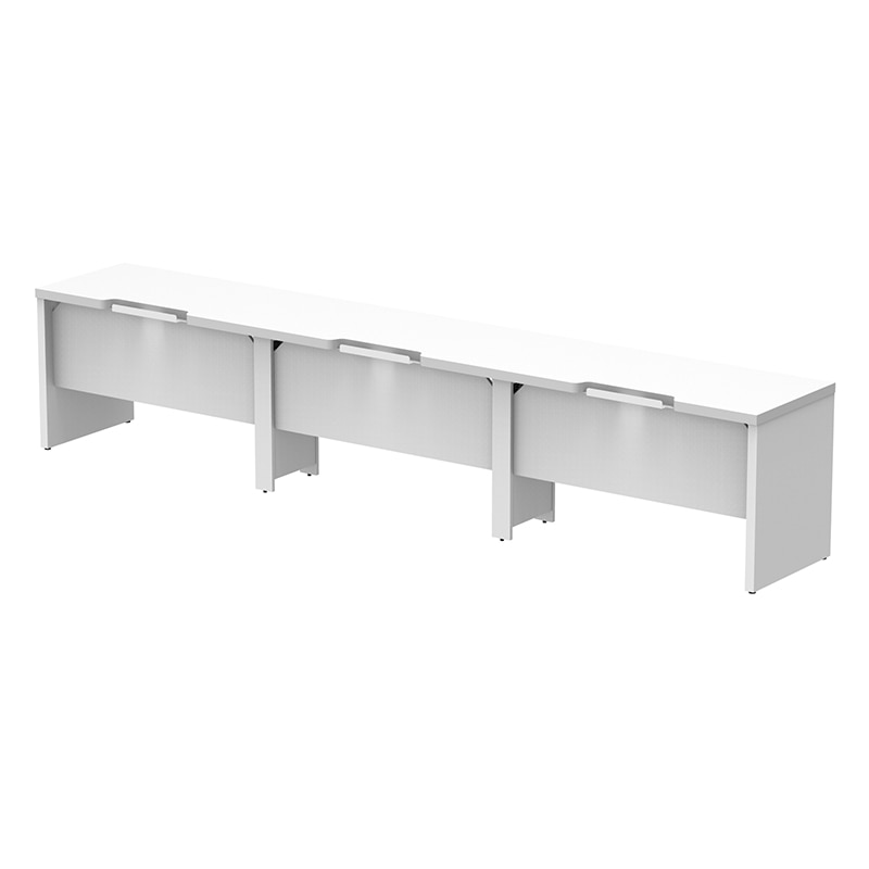 アール・エフ・ヤマカワ ソリード フリーアドレス用ハーフデスク W3600 ホワイト×ホワイト脚 RFTFH-3660WH-WL 1台(ご注文単位1台)【直送品】