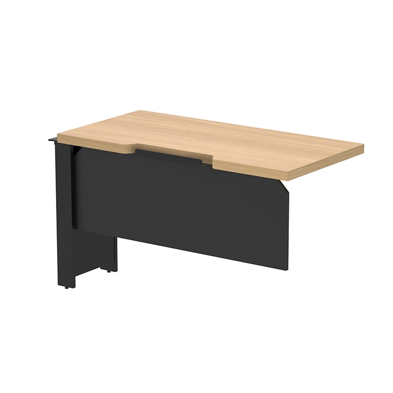 アール・エフ・ヤマカワ フリーアドレス用ハーフデスク 増連 ソリード W1200×D600 オーク×ブラック脚 RFTFH-1260ADOA-BL 1台(ご注文単位1台)【直送品】