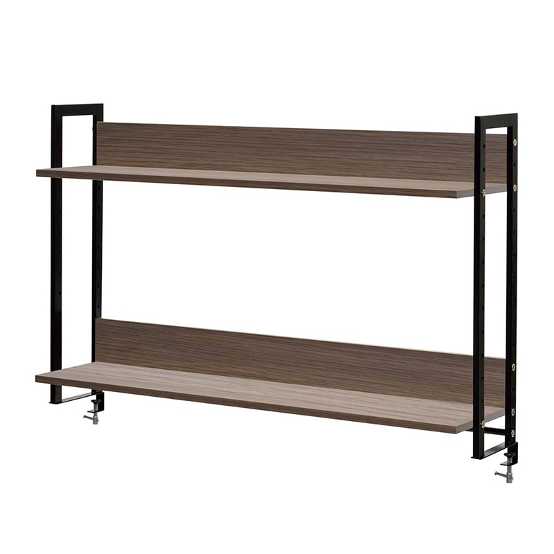 アール・エフ・ヤマカワ ワークデスク2　上置ハイシェルフ　W1000 ウォルナット2 GZUSRH2-1200DM2 1台（ご注文単位1台）【直送品】