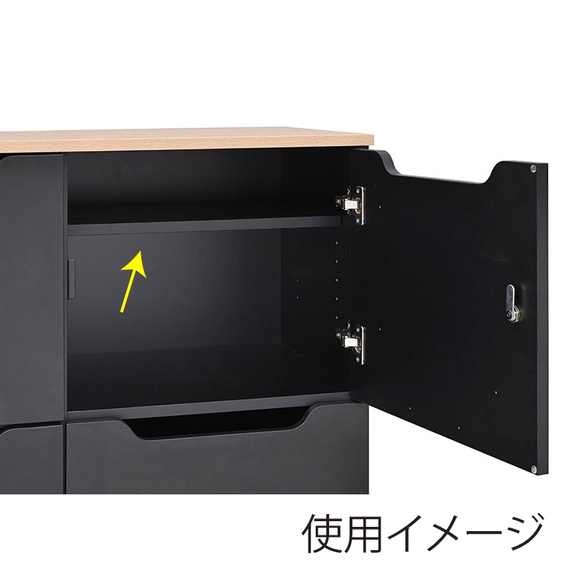 アール・エフ・ヤマカワ ソリード　パーソナルロッカー　棚板 ブラック RFPL-OPTBK 1枚（ご注文単位1枚）【直送品】