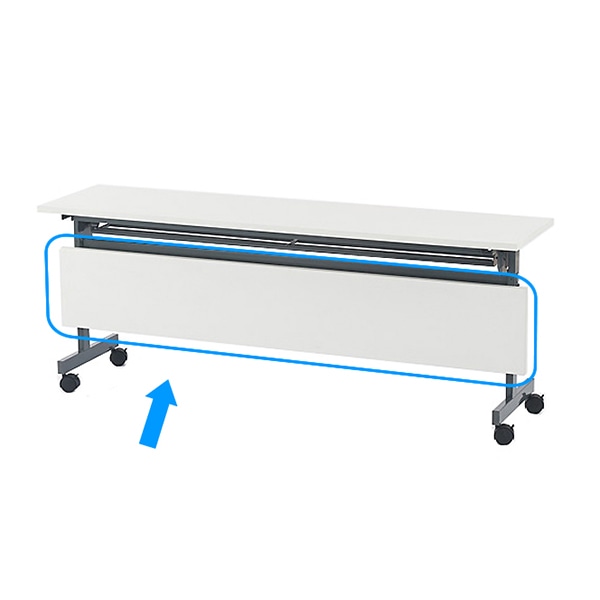 アール・エフ・ヤマカワ フォールディングテーブル4 幕板 W1800用 ホワイト SHFT-OP-180-4WH 1台(ご注文単位1台)【直送品】