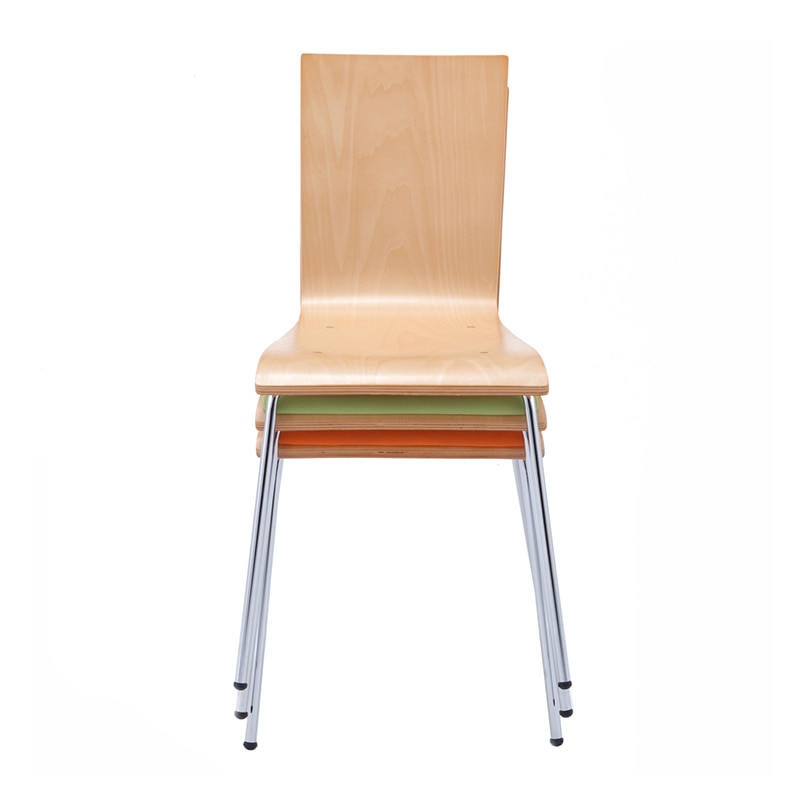 アール・エフ・ヤマカワ プライウッドチェア パッド付き ナチュラル×グリーン RFC-FPGN 1台(ご注文単位1台)【直送品】