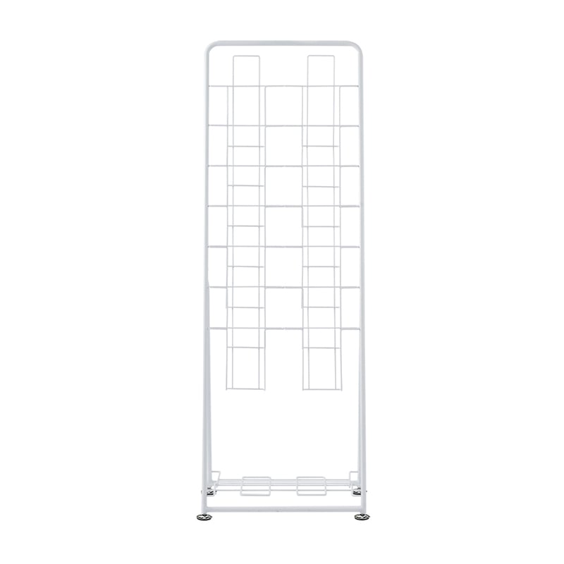 アール・エフ・ヤマカワ パンフレットスタンド 7段 ダブル ホワイト RFPFS-DBWH 1台(ご注文単位1台)【直送品】