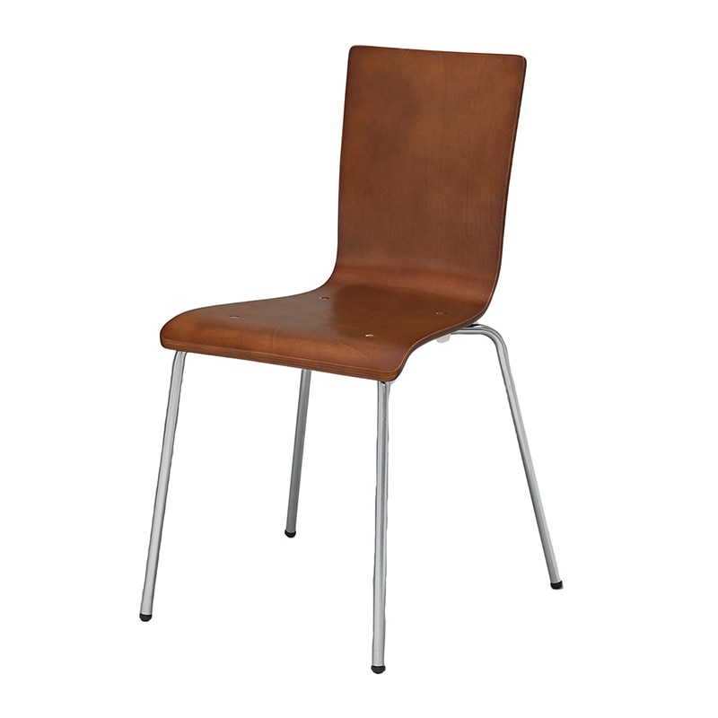 アール・エフ・ヤマカワ プライウッドチェア ダーク RFC-FPDB 1台（ご注文単位1台）【直送品】