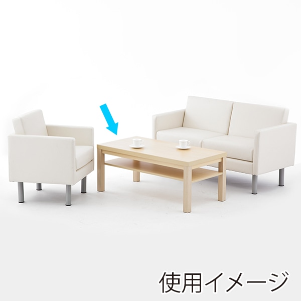 アール・エフ・ヤマカワ 応接センターテーブル ワイド棚付き W1100×D550 ナチュラル RFCFT-1155NA 1台(ご注文単位1台)【直送品】